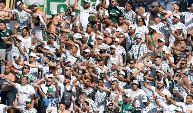 La IA afirmó que el club de Sudamérica con la hinchada más grande es Palmeiras. Foto: AFP   