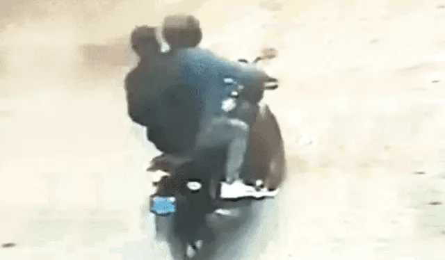  Sicarios. Una cámara de vigilancia registró a los asesinos huyendo en una moto. Foto: difusión    