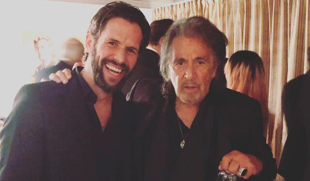 Christian Oliver se mostraba feliz por compartir elenco con Al Pacino en la serie ‘Hunters’. Foto: Instagram Christian Oliver   