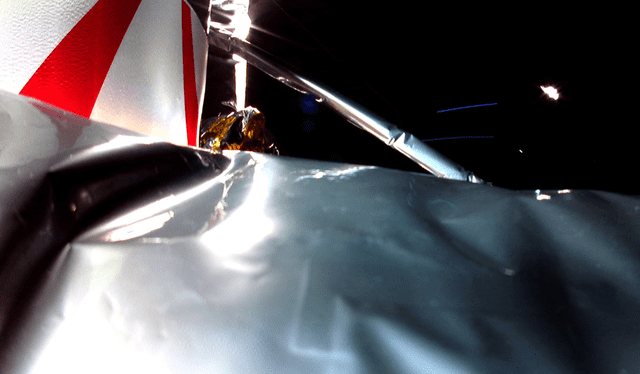  Única fotografía de la nave Peregrine tomada en el espacio. Foto: Astrobotic Technology   