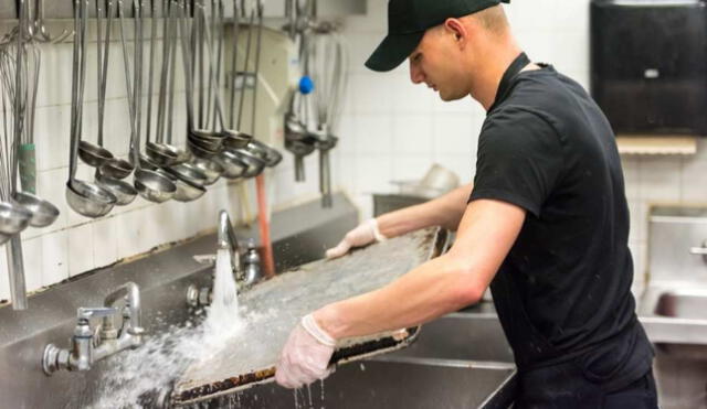  Lavaplatos es un puesto imprescindible en restaurantes. Foto: Difusión   