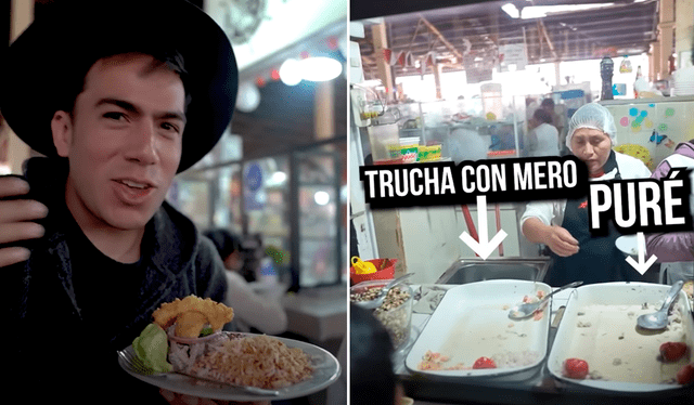  El joven llegó hasta el mercado San Pedro de Cusco para probar el ceviche peruano. Foto: captura de YouTube/ El Champ   