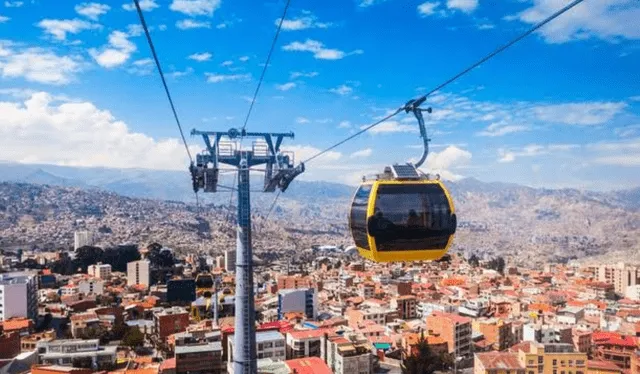  La ciudad de La Paz cuenta con un moderno teleférico. Foto: tripadvisor    