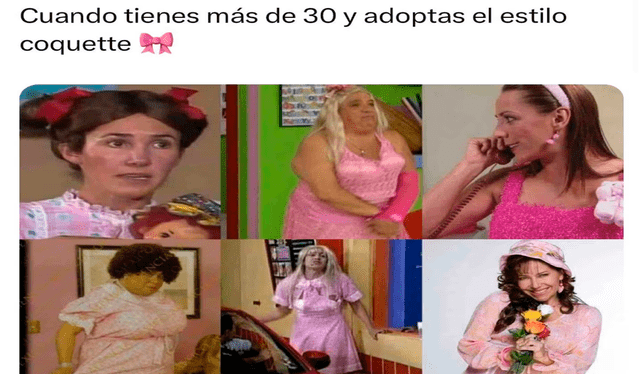  Usuarios crearon memes sobre el estilo coquette. Foto: captura de X   