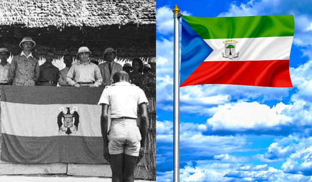 Guinea Ecuatorial, tras independizarse de España, tuvo su bandera oficial. Foto: composición LR/Hypotheses.org/Freepik   