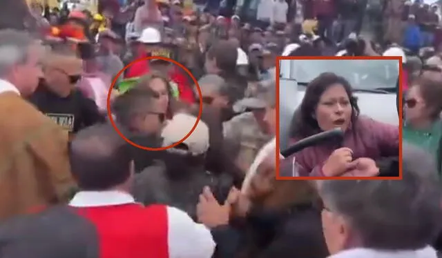 Dina Boluarte fue agredida por ciudadana en Ayacucho. Foto: composición LR   