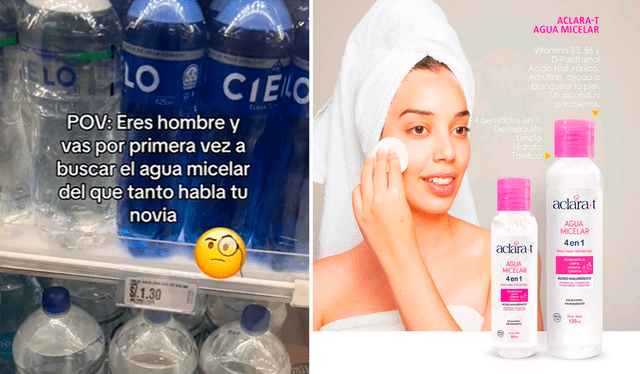  El agua micelar es un limpiador facial. Foto: composición LR/TikTok/Tikafarma   