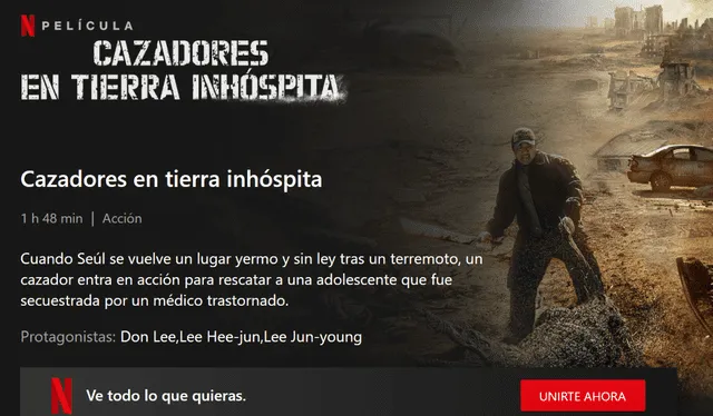  ‘Cazadores en tierra inhóspita' con Don Lee. Foto: captura Netflix   