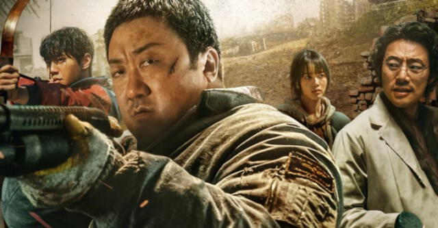  Don Lee, Lee Hee Joon, Lee Jun Young y más actores en ‘Cazadores de tierra inhóspita’. Foto: Netflix   