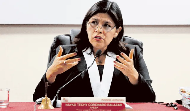 jueza Nayko Coronado Salazar, presidente del tribunal penal colegiado   