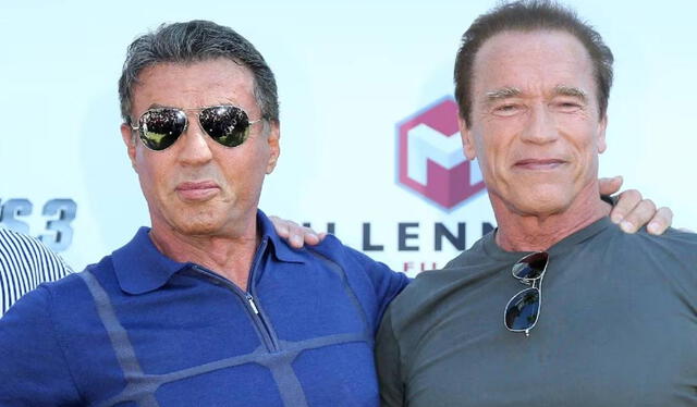 Stallone y Schwarzenegger no se caían bien al inicio de sus carreras, algo que cambió con el pasar de los años. Foto: AFP    