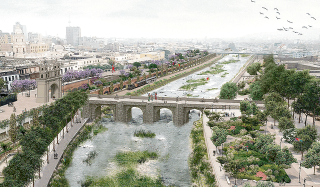  Plan. Existe un proyecto de recuperación del río Rímac como corredor verde que debe concretarse. Foto: difusión    