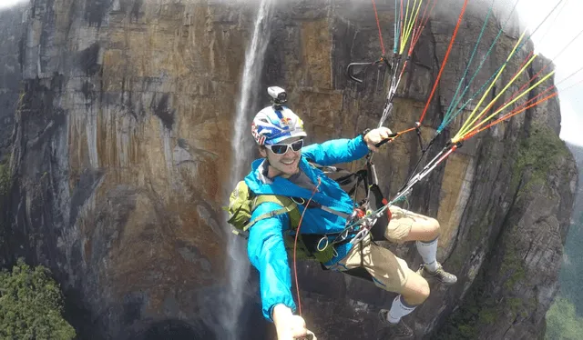Desde la catarata Salto del Ángel, en Venezuela, se puede practicar deportes de aventura. Foto: Red Bull   