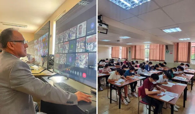 Postulantes rindieron examen para la UNI y fueron monitoreados por cámaras. Foto: composición LR/Rosa Quincho Postulantes rindieron examen para la UNI y fueron monitoreados por cámaras. Foto: composición LR/Rosa Quincho