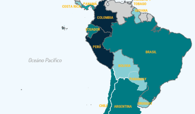  Mapa migratorio de venezolanos en América. Foto: Plataforma de Coordinación Interagencial para Refugiados y Migrantes de Venezuela   