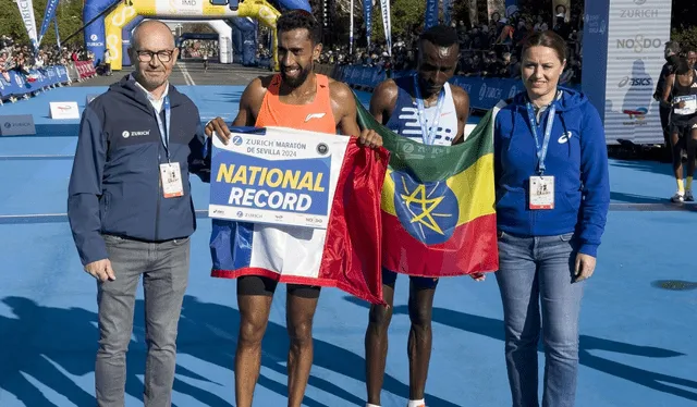 El etíope Derese Geleta se impuso en la Maratón de Sevilla con un sorprendente récord. Foto: Runners World   