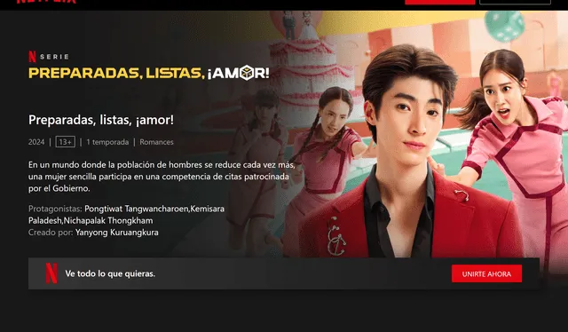  ‘Preparadas, listas, ¡amor!’, disponible en Netflix .Foto: captura Netflix   