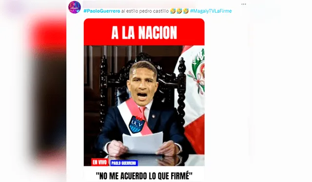  Paolo Guerrero y los Acuña se han convertido en los protagonistas de una ola de divertidos memes en redes sociales. Foto: X   