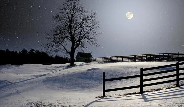  La luna llena de febrero aparece durante una temporada de invierno en el hemisferio norte. Foto: Larry Landolfi/Pixels   
