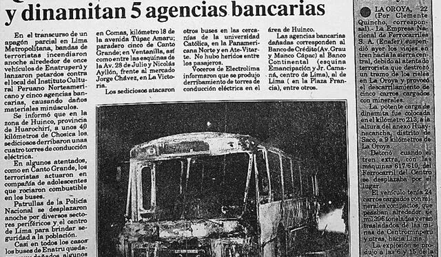  Noticias que informan sobre los atentados que sufrieron los buses Enatru. Foto: Twitter    