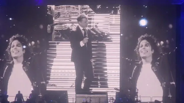  Luis Miguel cantó a dúo con Michael Jackson en su concierto. Foto: Rosario Rojas/ La República   