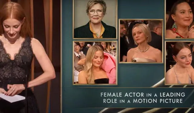 Lily Gladstone recibe premio de mejor actriz protagonista en los SAG Awards 2024. Foto: captura de YouTube   