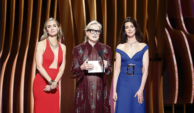 Reunión. Emily Blunt, Meryl Streep y Anne Hathaway. Foto: difusión    