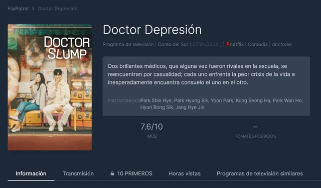  'Doctor Slump'. Foto: captura LR/Flix Patrol   