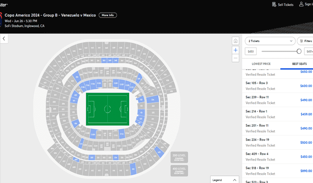 Venta de entradas para la Copa América 2024. Foto: Ticketmaster   
