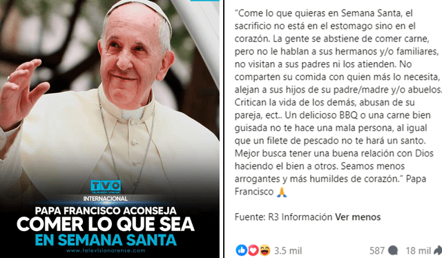  Publicación se comparte aproximadamente un mes antes de la Semana Santa. Foto: captura de Facebook<br><br>    