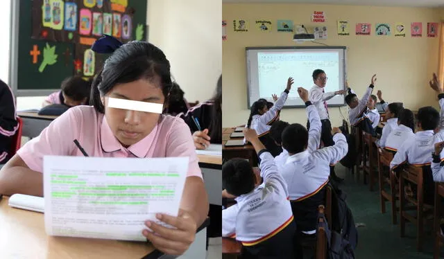 Los alumnos en los colegios del Perú adquieren los conocimientos básicos necesarios. Foto: composición LR/Andina   