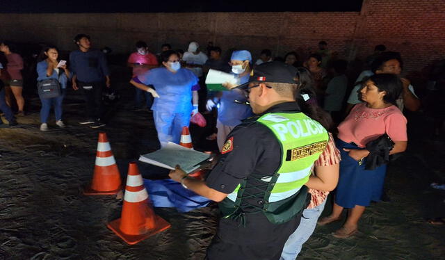  Policía llegó al lugar de los hechos. Foto: Yolanda Goicochea LR    