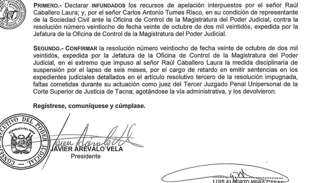 Para resolutiva de la decisión final del Consejo Ejecutivo del Poder Judicial   