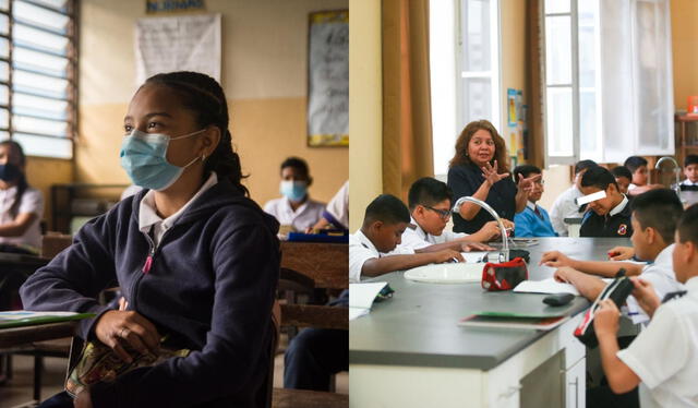 Tras atravesar una pandemia, los alumnos de distintos colegios retoman clases en marzo de 2024. Foto: composición LR/UNICEF/DRELM   