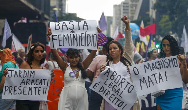 Este Día Internacional de la Mujer, miles exigen el fin de crímenes como el feminicidio. Foto: AFP   