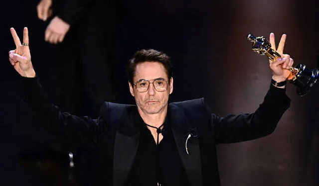 Robert Downey Jr. arrasó en las ceremonias de premiación y ganó en mejor actor de reparto en los Oscar 2024. Foto: AFP   