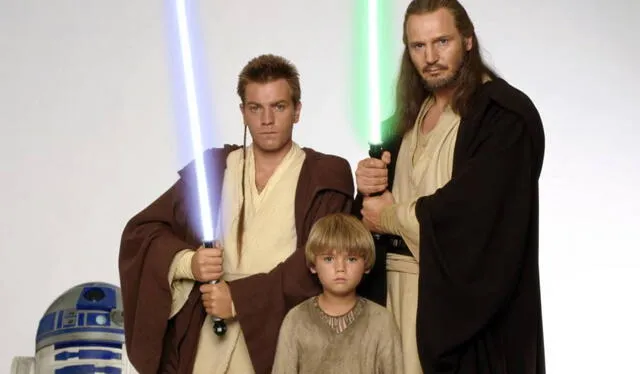  En ‘Star Wars: Episodio I - La amenaza fantasma’, Jake Lloyd actuó junto a Ewan McGregor y Liam Neeson. Foto: Lucas Films    