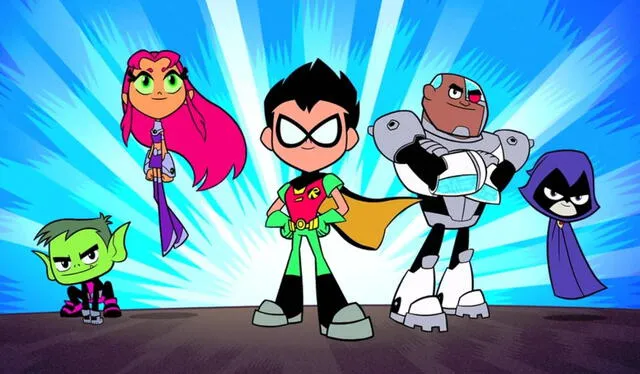  ‘Teen Titans Go’ fue otra serie sobre el grupo de superhéroes, pero dirigida a un público infantil. Foto: Cartoon Network    