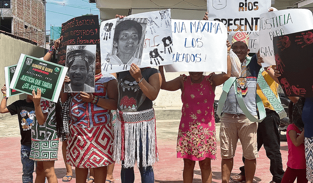  En marcha, pobladores de diversas comunidades piden máxima sanción para los victimarios de líderes indígenas.&nbsp;Foto: Rosario Rojas / La República   