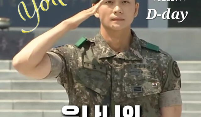 Kang Tae Oh en el servicio militar. Foto: X/ TweetyKys    