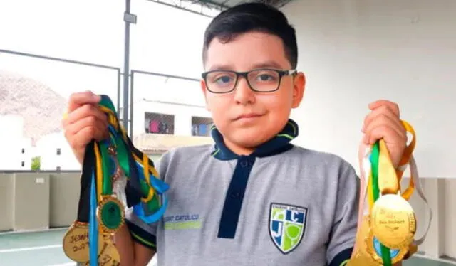 Thiago Bances de 8 años. Foto: Juventud Científica   