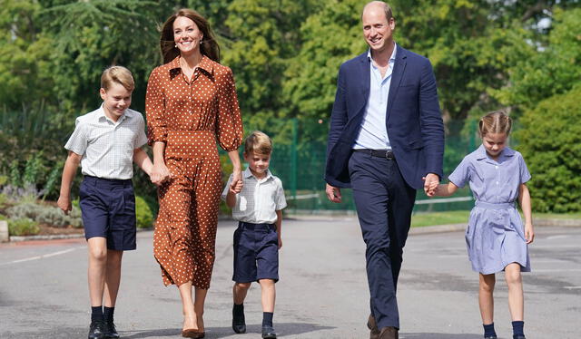  George, Charlotte y Louis son los hijos de Kate y William. Foto: AFP   