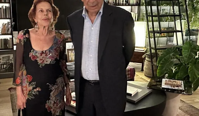 Mario Vargas y su esposa Patricia. Foto: Alvaro Llosa/X   