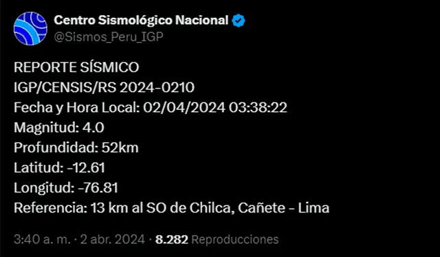  Temblor en Lima. Foto: Captura   