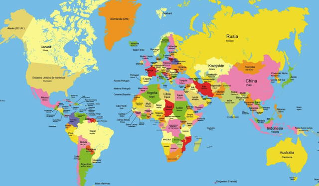 Las Naciones Unidas reconocen a 193 países. Foto: Mapamundi   