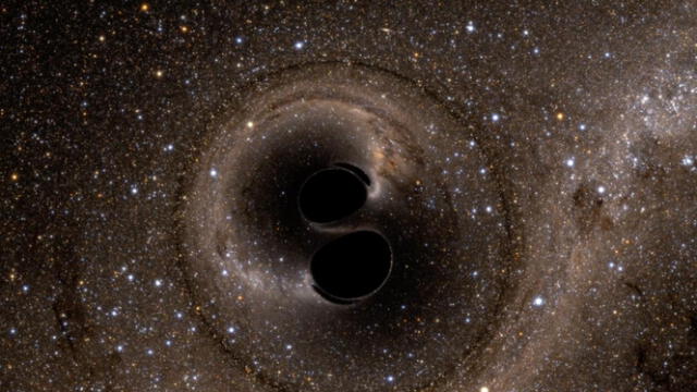 Agujeros negros a 750 millones de años luz de la Tierra. Foto: BBC   