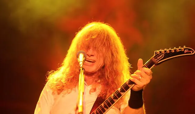 Dave Mustaine llegó a Perú para reencontrarse con sus fans. Foto: John Reyes/La República    