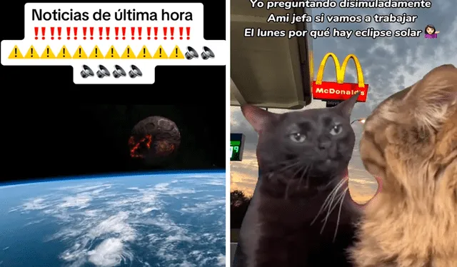 Los más divertidos memes que van calentando la llegada del eclipse solar. Foto: composición LR/ X Los más divertidos memes que van calentando la llegada del eclipse solar. Foto: composición LR/ X