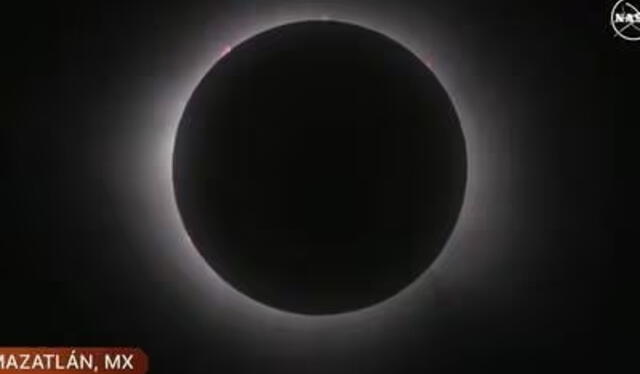  Eclipse Solar en Mazatlán, México. Foto: NASA   