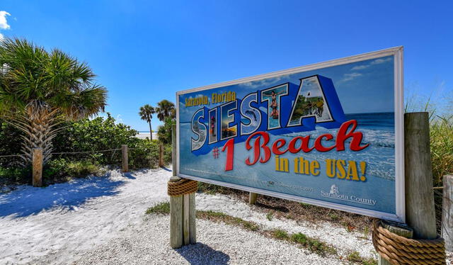  Siesta beach se ubica en el puesto 9 como una de las mejores playas del mundo. Foto: Sarasota, Florida   